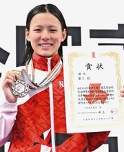 那覇西・平良吏美華が2位　競泳女子50メートル自由形【全国高校総体】