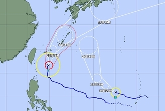 【台風7号】宮古島地方あす暴風域か　沖縄本島は26日の見通し（24日午後6時）