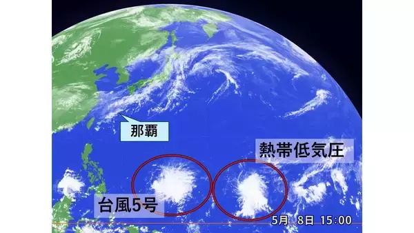 「沖縄地方が梅雨入り　週末は強い雨に注意　台風5号は今後どうなる？」の画像