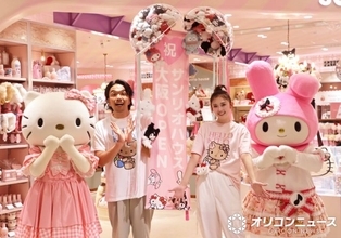 ハローキティ＆マイメロディ、梅田駅前に登場　ゲストのゆうちゃみ＆見取り図盛山も感激　西日本初上陸「サンリオハウス」きょうからオープン