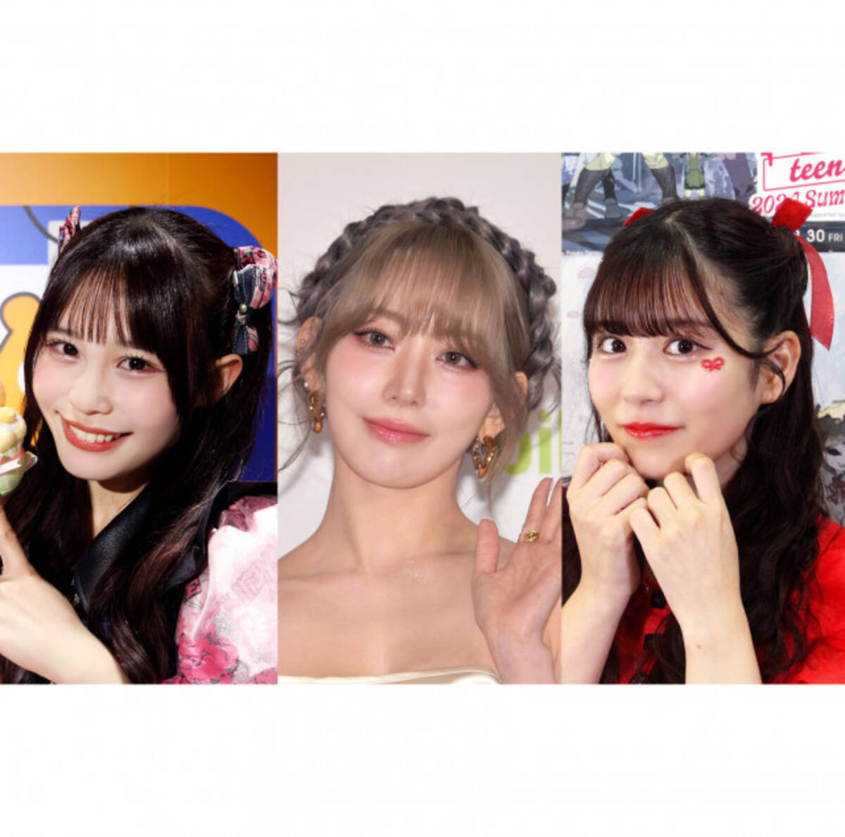 LE SSERAFIM宮脇咲良、FRUITS ZIPPER月足天音&CANDY TUNE村川緋杏との3 