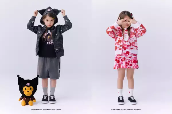 【あす発売】「BAPE×サンリオキャラクターズ」コラボアイテム公開　クロミ＆キティのコレクション