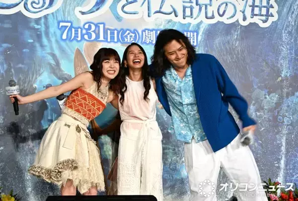 ME:I・TSUZUMI、『モアナと伝説の海』のミュージカルプレミアで感極まる　尾上松也＆屋比久知奈と「旅立とう ～Along The Way～」初披露