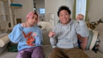 Snow Man佐久間大介、“師匠”サンシャイン池崎の自宅を訪問　愛猫を喜ばせる