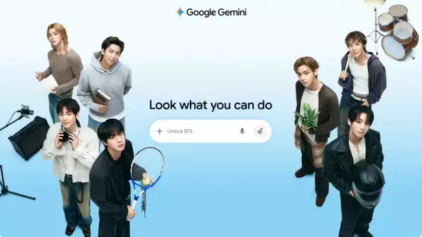 BTS、Google Geminiとコラボ　韓国語学習やおすすめの楽曲の発見まで…4つの機能を期間限定公開　メンバーたちの活用動画も