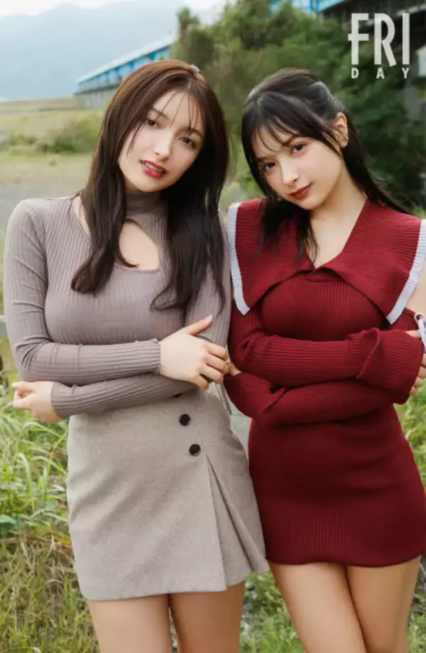 グラビア界の新女王・エリマリ姉妹が大ボリュームの特集で『FRIDAY』登場