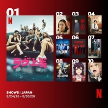 Netflix週間視聴ランキング（番組）：『ラヴ上等』4週連続1位　『牧師の妻はなぜ死んだのか？』をピックアップ【8/24/26 - 8/30/26】