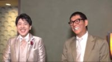 明石家さんま、息子・二千翔の結婚式へ　2ショットインタビュー実現で感涙展開に