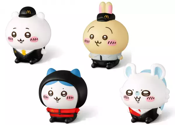 マクドナルド、次回ハッピーセット「ちいかわ」5・15より　クルー姿の“3Dフィギュア”ペンシルトッパー全8種