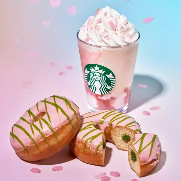 【スタバ】春の新作フードは、『桜香るドーナツ』や『クリームシフォンケーキ』で一足早いお花見気分
