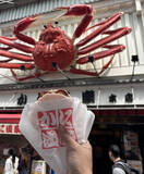 「かに道楽、500円の進化型グルメを販売開始　せんべい×クリームコロッケ『かにせん』」の画像1