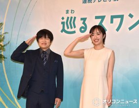 バカリズム＆森田望智、朝ドラヒロイン＆脚本が早くも息ぴったり「自分の作風と相性がいいんじゃないか」　フォトセッションでも仲良くポージング