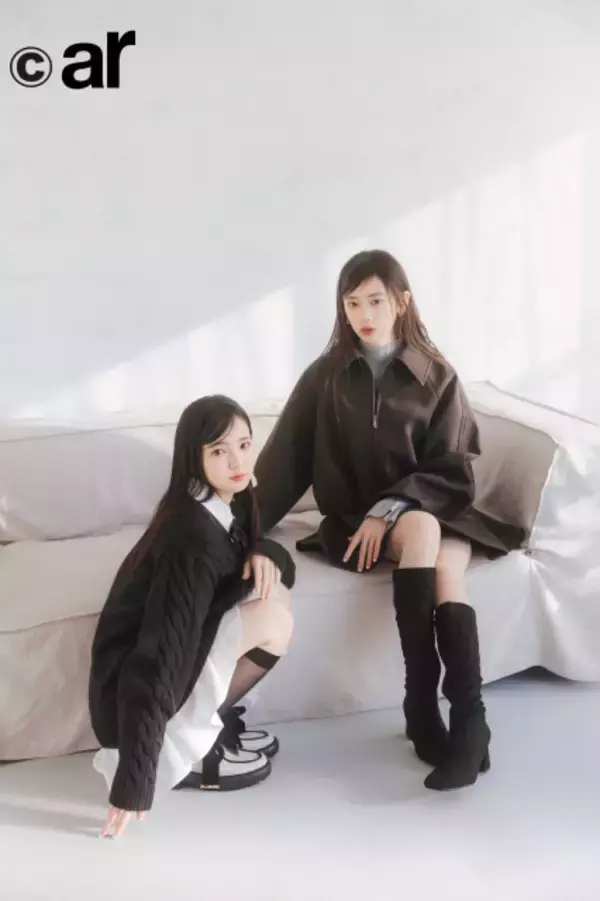 乃木坂46瀬戸口心月＆矢田萌華、『ar』「チラ見せお肌磨き」企画に登場　ヘルシーな肌見せコーデも