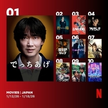 Netflix：日本における週間視聴ランキングTOP10（映画）　綾野剛主演『でっちあげ』2週連続1位