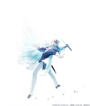 アイススケートショー『刀剣乱舞』、描き下ろしビジュアル公開　氷飛沫を煌めかせながら布を翻す“山姥切国広”の姿