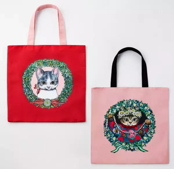 ヒグチユウコ×高島屋、人気のトートバッグが今年も　新デザイン2種＆サンタ猫の限定チョコ缶など