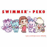 「ペコちゃんと「SWIMMER」が共演　“ホットケーキ風ケーキ”や平成レトロ漂う限定ポーチが登場」の画像1