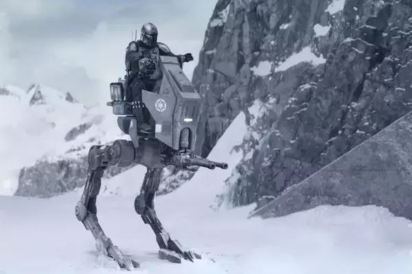 マンダロリアン＆グローグーがAT-ATと激突　『スター・ウォーズ／帝国の逆襲』彷彿の雪山戦本編映像解禁