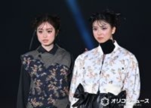 『今日好き』おとは＆あやな“長身コンビ”が圧巻オーラ放つ　花柄モノクロコーデでガルアワ登場