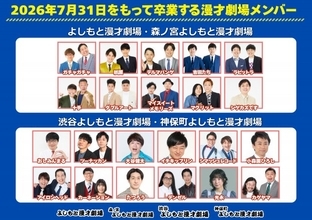 「マンゲキ」よしもと漫才劇場（大阪・東京）の計22組が7月末で卒業　大阪10組・東京12組が新たな門出へ【一覧】