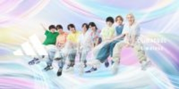 timelesz、ABCマートとコラボ2年目　菊池風磨＆寺西拓人がアディダス仕様の髪型の原嘉孝にツッコミ