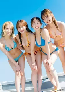 AKB48“グラビア選抜”4人が『ヤンマガ』に登場　現役アイドルの大胆な姿