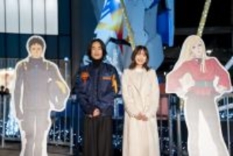 小野賢章＆上田麗奈が『閃光のハサウェイ キルケーの魔女』実物大νガンダム立像の点灯式　「押しちゃいなよ、そんなボタンなんか」「なんとでもなるはずだ！」