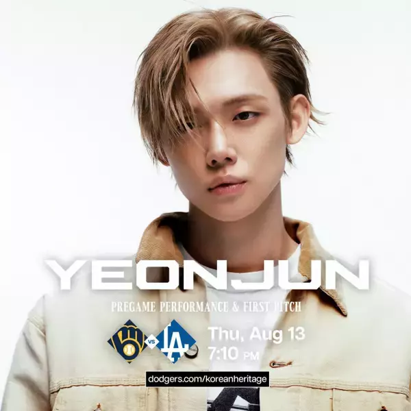 TXT・YEONJUN、BTS・Vに続く快挙　LAドジャース戦のファーストピッチに抜てき