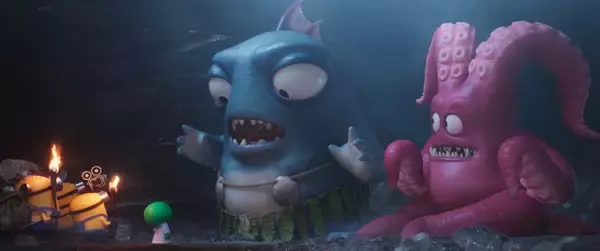 バッテリィズ演じる凶悪モンスターが復活　ミニオンを“あわや食べる”本編映像解禁