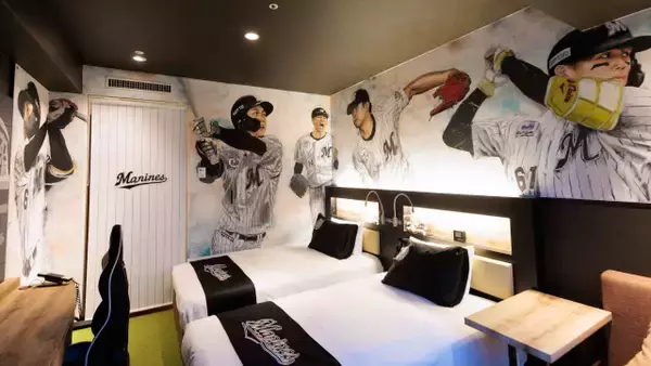 千葉ロッテ、ロッテシティホテル錦糸町の“コラボルーム”リニューアルを発表　宿泊者のみが見られる“壁画アート”も