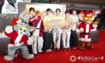 BOYNEXTDOOR、点灯式で“まさか”アカペラ歌唱　トムとジェリーが大喜び
