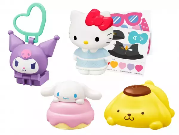 【きょうから第2弾】マクドナルド、ハッピーセット「サンリオ」　シナモロール＆マイメロほか…日常づかいできる全9種　週末プレゼントも実施