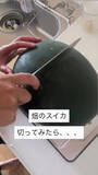 「畑のスイカを切ってみたら…まさかの展開に1000万再生「えー！はじめて見たｗ」「水戸黄門の紋所かと…！」」の画像1