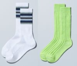 ファミマ「コンビニエンスウェア」ラインソックス新色＆ライムイエローのローゲージソックス登場