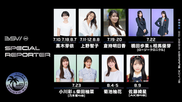 千葉ロッテ、夏の恒例イベント「BSW」SPサポーター決定　乃木坂46小川彩＆柴田柚菜、AKB48佐藤綺星ら9人