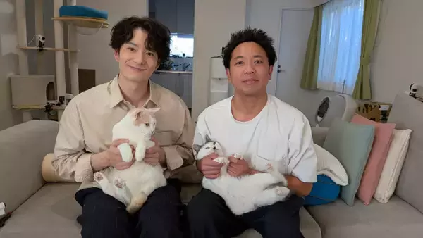 岡田将生、サンシャイン池崎の自宅を訪問　保護猫の“人慣れ”トレーニングに奮闘