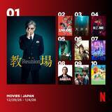 「Netflix：日本における週間視聴ランキングTOP10（映画）　『教場 Reunion』が初登場1位」の画像1