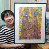 「“定規”で描いたノートルダム大聖堂、12歳が生み出した緻密なアートがパリへ「絵に言葉の壁はない」」の画像1