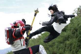 【角醒ハンター オメガホーン】第拾壱話「砕け！立ちはだかる壁！」あらすじ　シャウトがレイジとハンターバトル