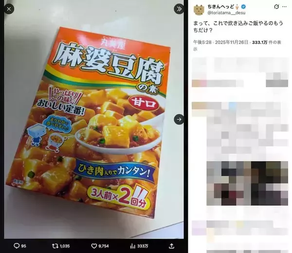 「麻婆豆腐の素でご飯を炊く？ 話題の“炊き込みご飯”を検証」の画像