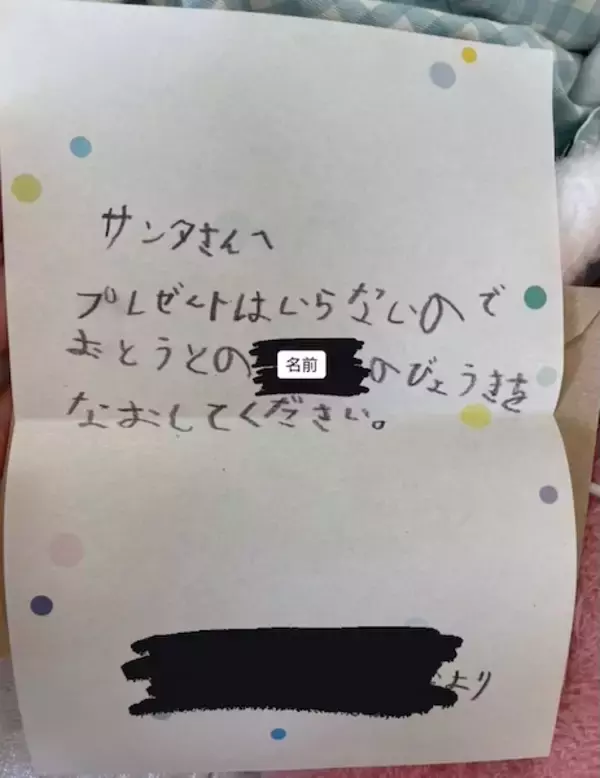 「闘病する弟を想い、サンタへ手紙を執筆　Xで反響を集めた兄弟の“今”」の画像