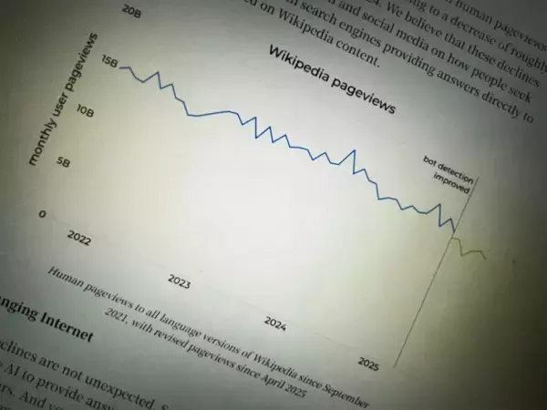 AI時代でウィキペディア苦境　人間の閲覧数8％減、財団が警鐘