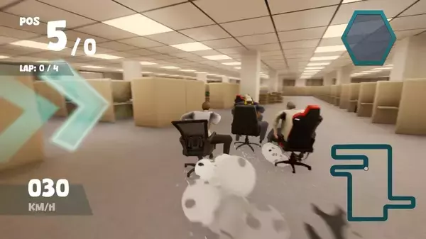 事務イスで爆速レース　「Need for Seat」がバカゲーなのに本格派
