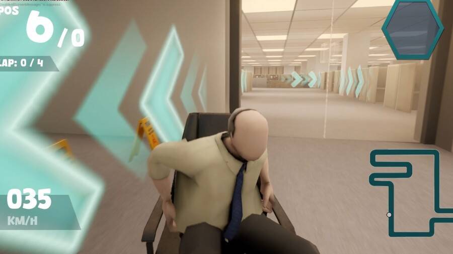事務イスで爆速レース　「Need for Seat」がバカゲーなのに本格派