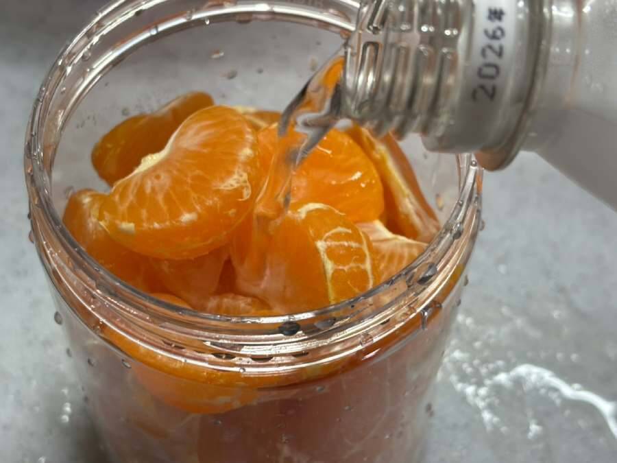 SNSでバズった「炭酸みかん」作ってみた　みかんがシュワシュワの新食感デザートに