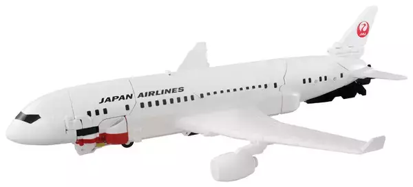 「JAL旅客機が「ジョブレイバー」に　鶴丸ロボ爆誕、スーツケースは刀へ変形」の画像