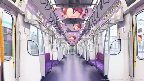 「メタモンが東京メトロ「半蔵“モン”線」をジャック　紫ボディと名前繋がりでまさかの実現」の画像