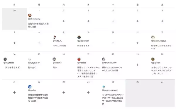 「本番環境などでの失敗談が集結　Qiitaの「やらかしアドベントカレンダー2025」開幕」の画像