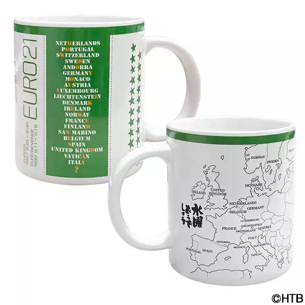 「大泉洋のTシャツがモチーフに！「水曜どうでしょう」EURO21マグカップ発売」の画像