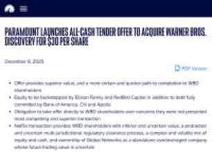 まるで三角関係？Netflixと“婚約発表”したワーナーにパラマウントが求婚　関係を分かりやすく解説